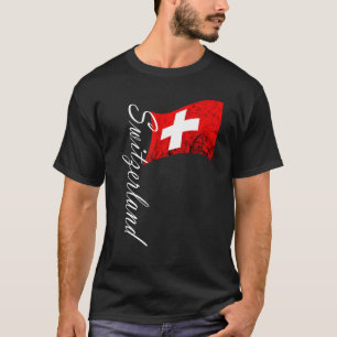Switzerland Flag Vintage Swiss Flag Schweiz Swiss T-Shirt