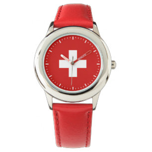 Switzerland flag watch