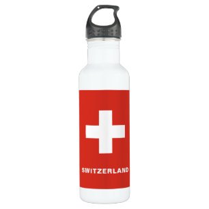 Switzerland Flag Water Bottle