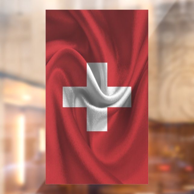 Switzerland Flag Window Cling (Sheet 2)