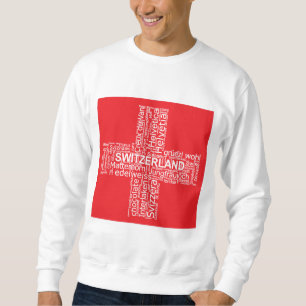 Switzerland Flag Word Cloud Sweatshirt
