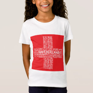 Switzerland Flag Word Cloud T-Shirt