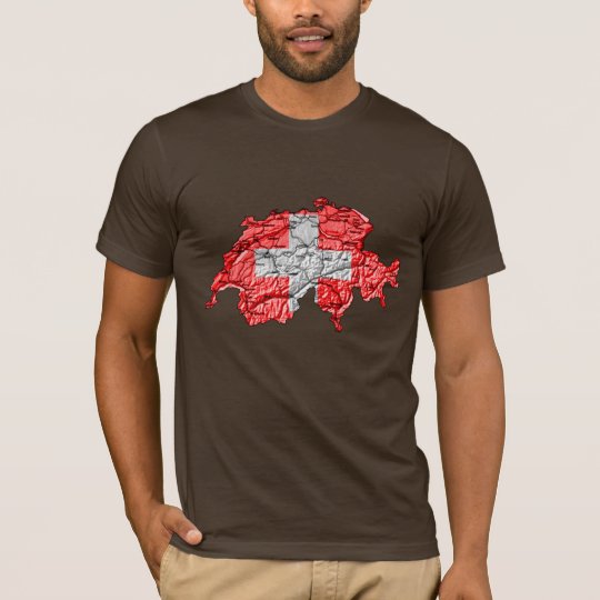 Switzerland Flagcolor Map T-Shirt