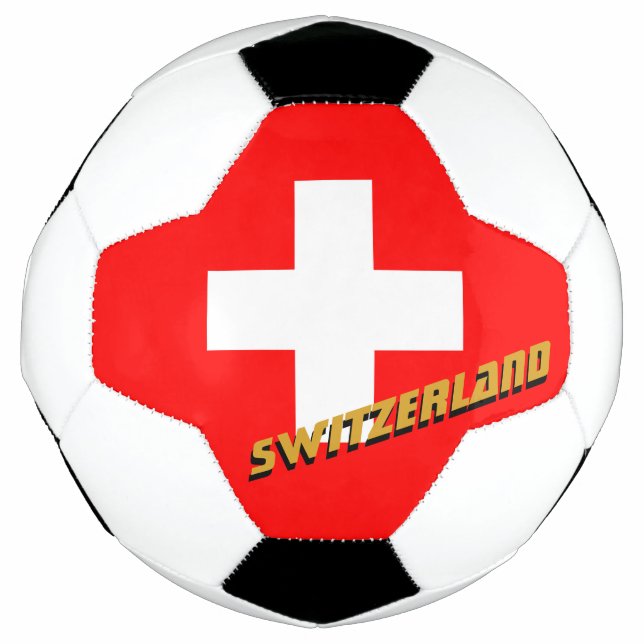 Switzerland Football & Swiss Flag / Sports (Front)