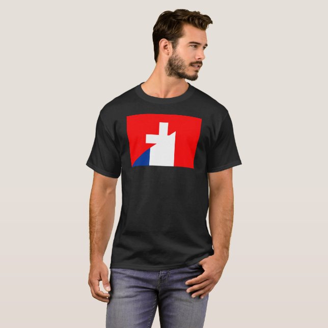 switzerland france flag country half symbol swiss T-Shirt (Front Full)