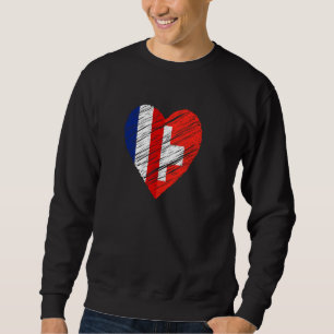 Switzerland France Heart French Flag Swiss Flag Lo Sweatshirt