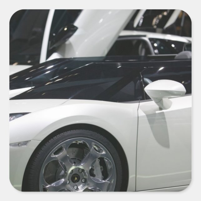 SWITZERLAND, GENEVA: 75th Annual Geneva Auto 9 Square Sticker (Front)