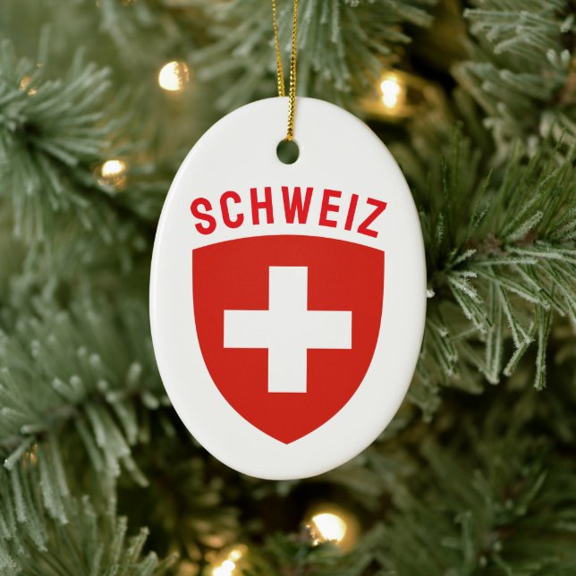 Switzerland (German Switzerland) Ceramic Tree Decoration (Tree)