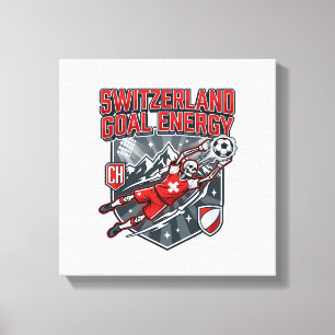 Switzerland Goal Energy Skeleton Striker Nations B Canvas Print