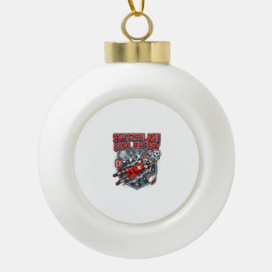 Switzerland Goal Energy Skeleton Striker Nations B Ceramic Ball Christmas Ornament