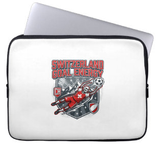 Switzerland Goal Energy Skeleton Striker Nations B Laptop Sleeve