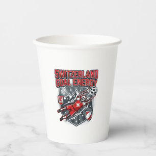 Switzerland Goal Energy Skeleton Striker Nations B Paper Cups