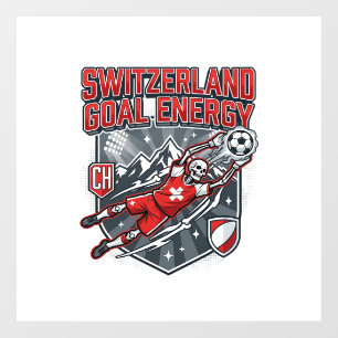 Switzerland Goal Energy Skeleton Striker Nations B Window Cling