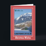 Switzerland Grindelwald Vintage Christmas card<br><div class="desc">Switzerland Grindelwald Vintage Merry Christmas card. Travel Vintage card.</div>