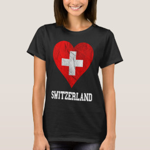 Switzerland Heart Swiss Pride Switzerland Travel T T-Shirt