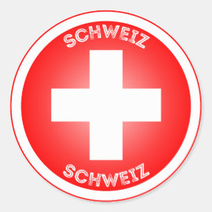Switzerland Heritage Emblem Classic Round Sticker