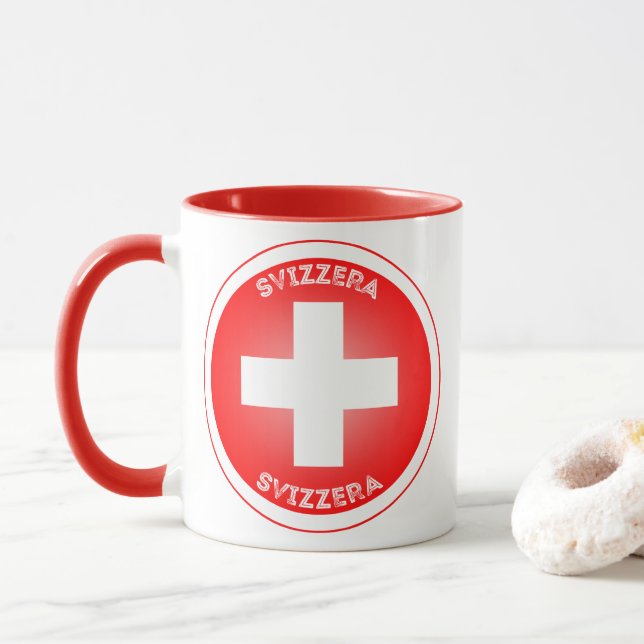 Switzerland Heritage Emblem Mug (With Donut)