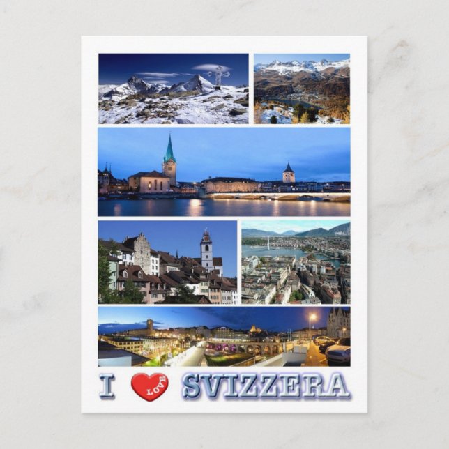 Switzerland - I Love - Postcard (Front)