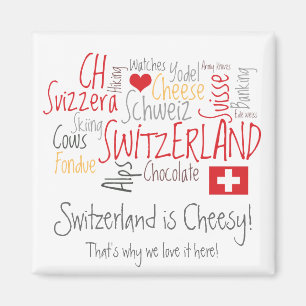 Switzerland is Cheesy: For Fondue Lovers! Magnet