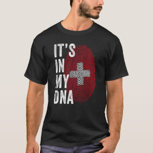 Switzerland It's In My DNA Cute Swiss Fingerprint  T-Shirt