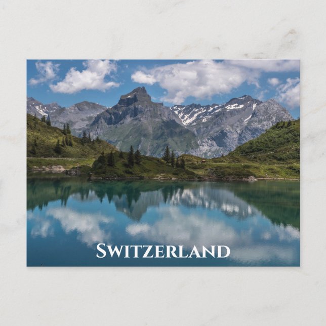 Switzerland Lake Trubsee Travel Photo Postcard (Front)