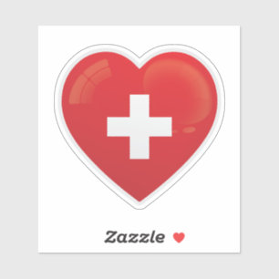 Switzerland Love Icon Sticker