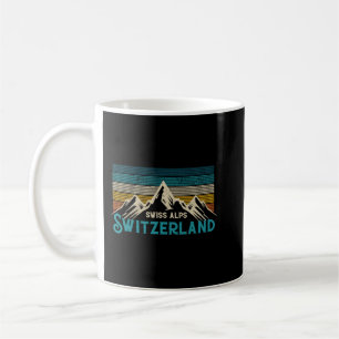 SWITZERLAND LOVE Illustrated Swiss Symbol, Alpine  Coffee Mug