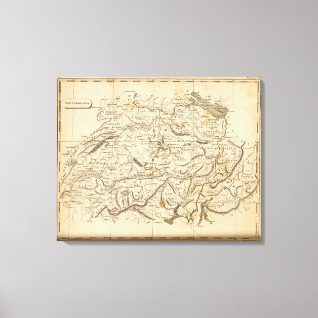 Switzerland Map by Arrowsmith Canvas Print (Front)