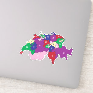 Switzerland Map Custom-Cut Vinyl Sticker