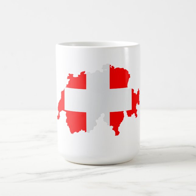 Switzerland map flag coffee mug (Center)