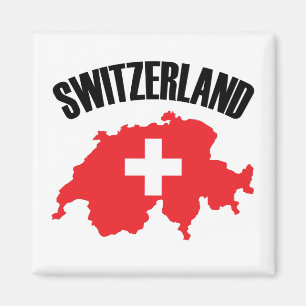 Switzerland Map Flag Magnet