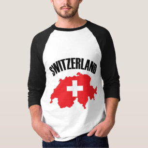 Switzerland Map Flag T-Shirt