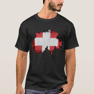 Switzerland Map Flag T-Shirt