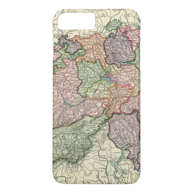 Switzerland Map iPhone 7 Plus Barely There Case-Mate iPhone Case (Back)