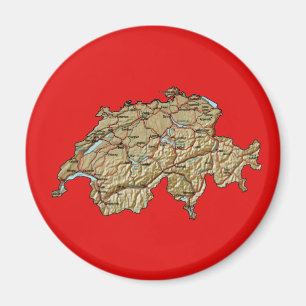 Switzerland Map Magnet