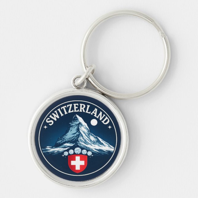 Switzerland Matterhorn Heritage Badge Key Ring (Front)
