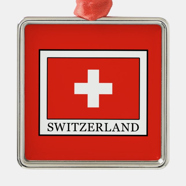 Switzerland Metal Tree Decoration (Front)