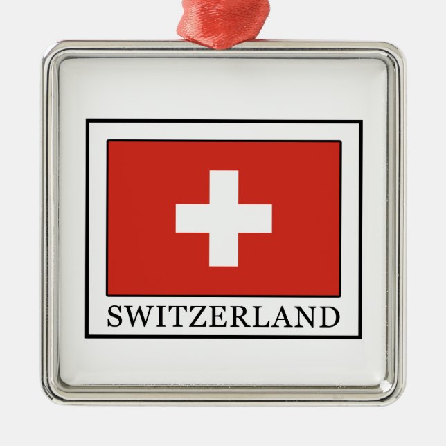 Switzerland Metal Tree Decoration (Front)