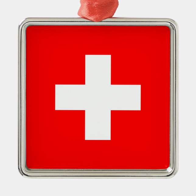 SWITZERLAND METAL TREE DECORATION (Front)