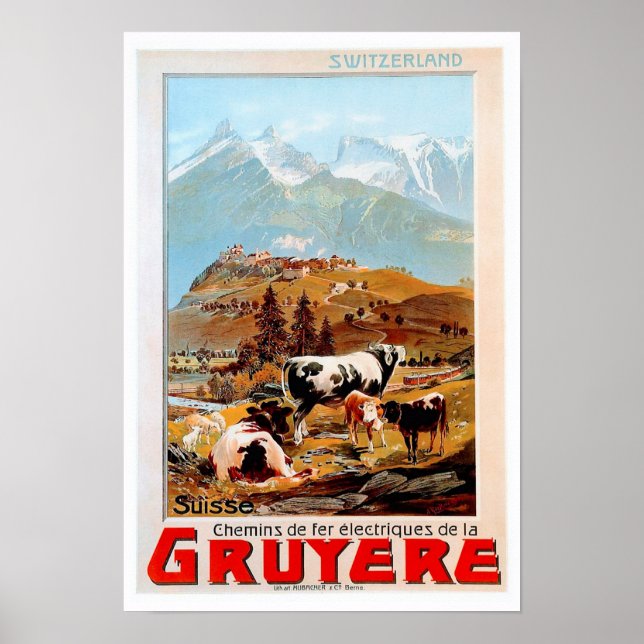 Switzerland Mountain Poster (Front)