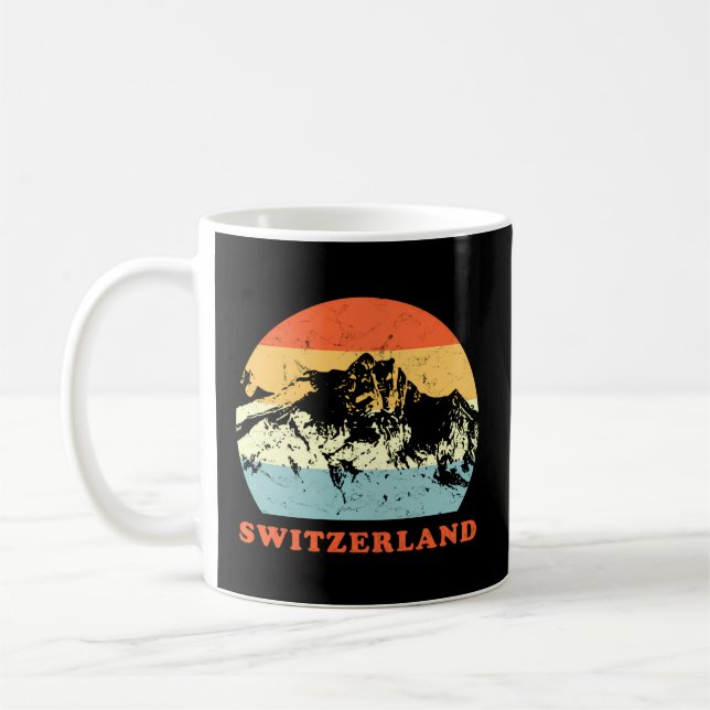 Switzerland Mountain Vacation Throwback Coffee Mug (Left)