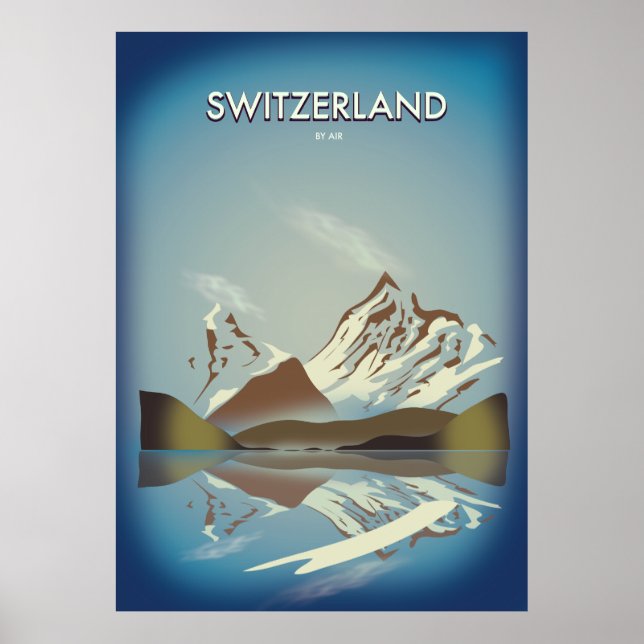 Switzerland Mountains travel poster (Front)