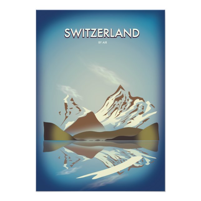 Switzerland Mountains travel poster (Front)