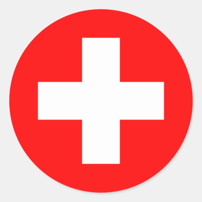 Switzerland National Flag Classic Round Sticker (Front)