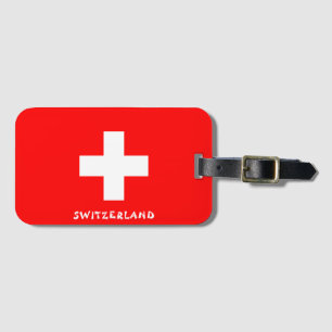 Switzerland National Flag Patriotic Luggage Tag