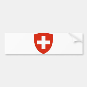 Switzerland Official Coat Of Arms Heraldry Symbol Bumper Sticker