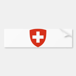 Switzerland Official Coat Of Arms Heraldry Symbol Bumper Sticker