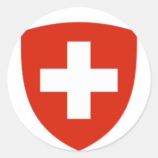 Switzerland Official Coat Of Arms Heraldry Symbol Classic Round Sticker