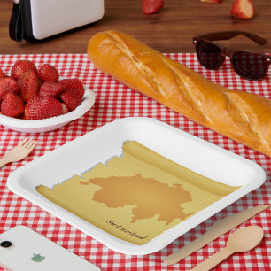 Switzerland On A Parchment Paper Plate