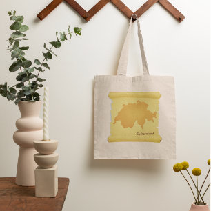 Switzerland On A Parchment Tote Bag